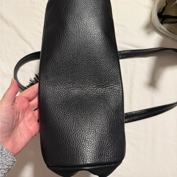 Valentino Black Leather Tote with Tassel - Picture 4 of 9